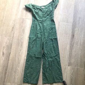 Green Off the shoulder jumpsuit